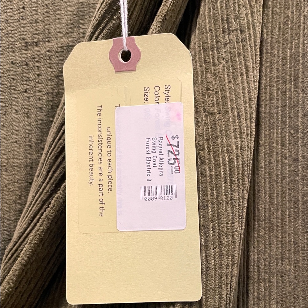 Raquel Allegra Olive Green Ombre Coat (bw) - Picture 3 of 8